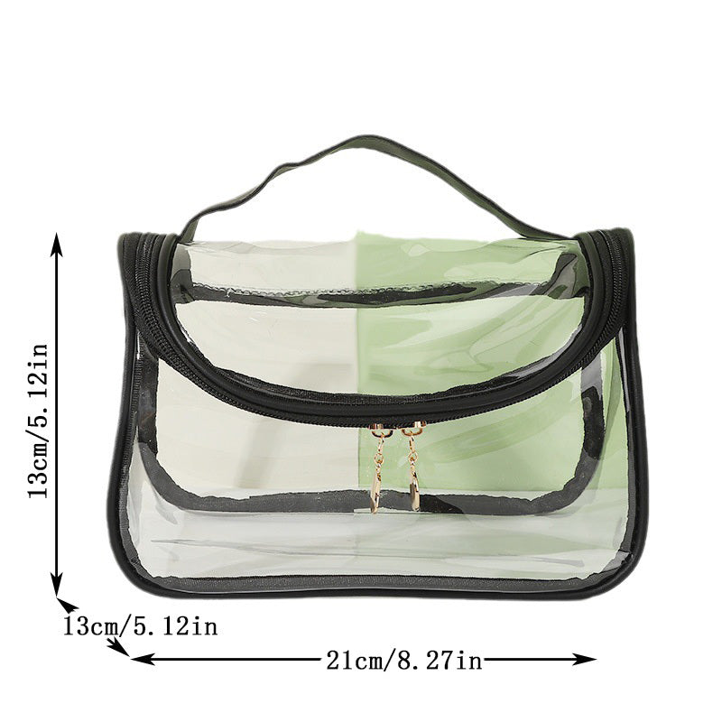 Transparent Waterproof Makeup Bag Clear PVC Cosmetic Bag Portable Toiletry Organ