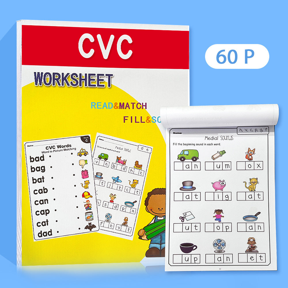 LACHILLY English CVC Words & Phonics Workbook for Kids