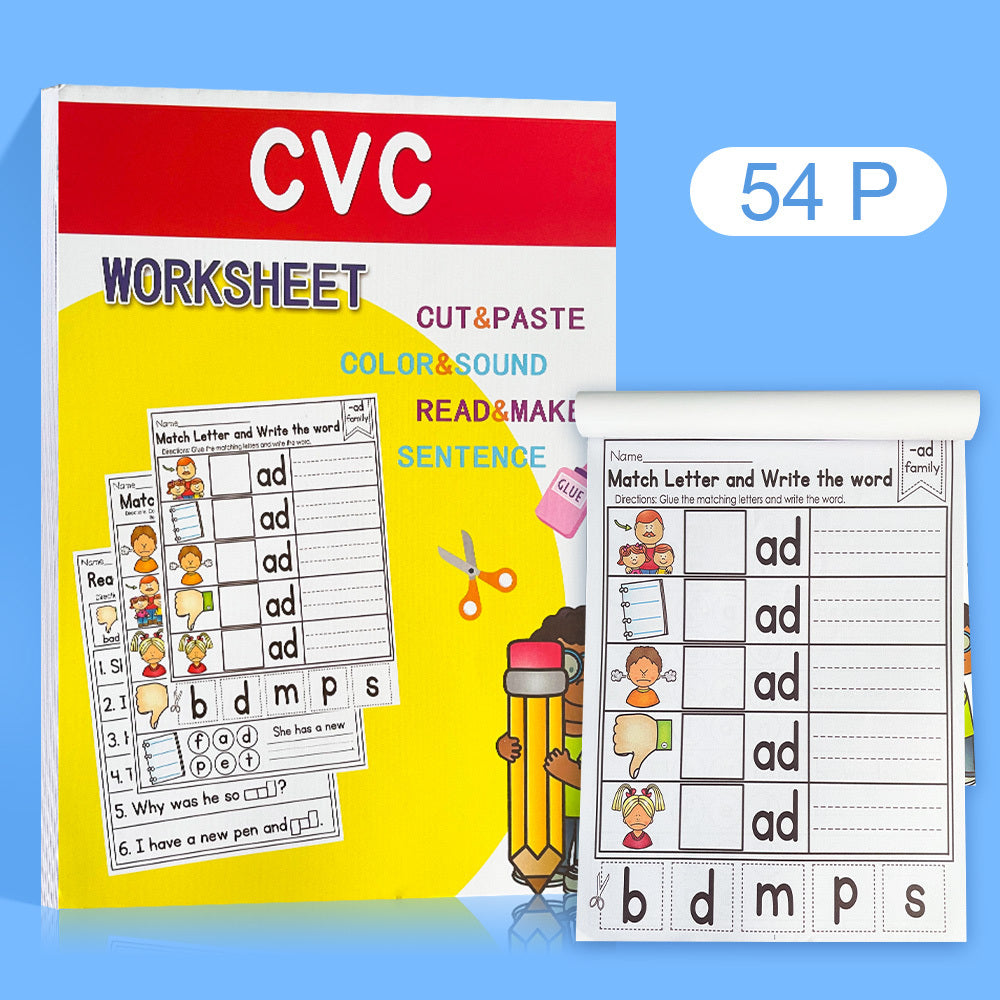 LACHILLY English CVC Words & Phonics Workbook for Kids