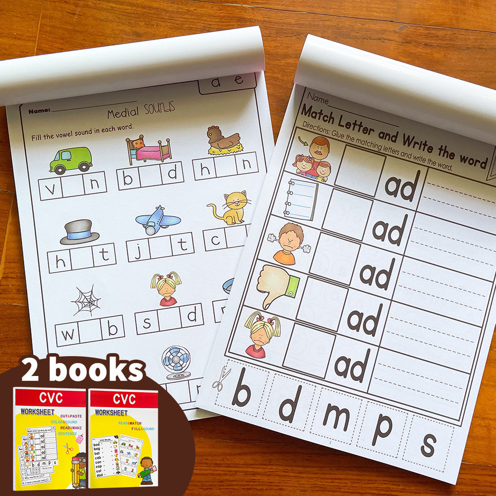 LACHILLY English CVC Words & Phonics Workbook for Kids