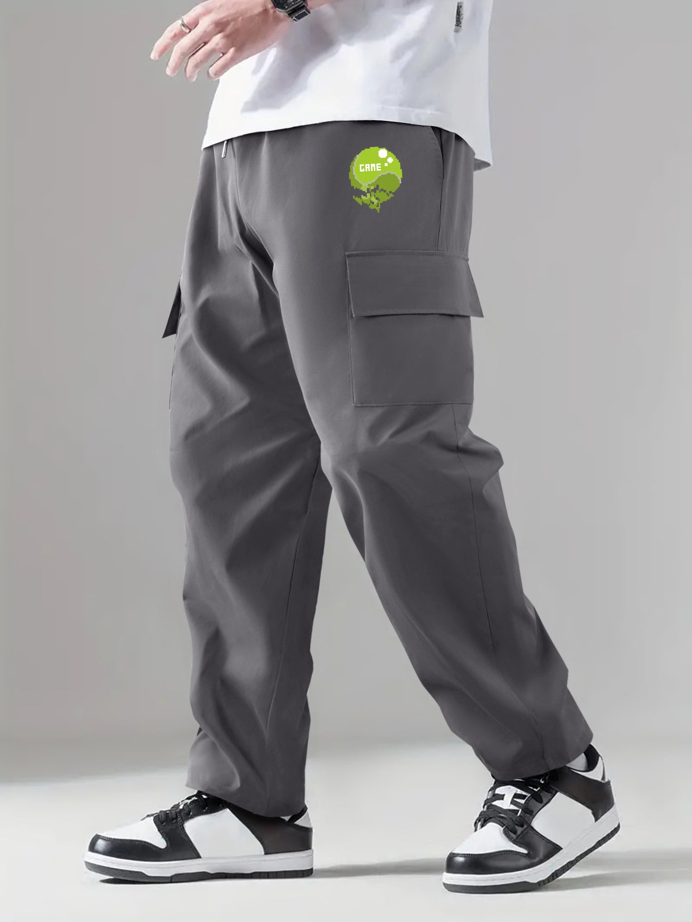 Men's Graphic Print Stretch Cargo Pants for Summer