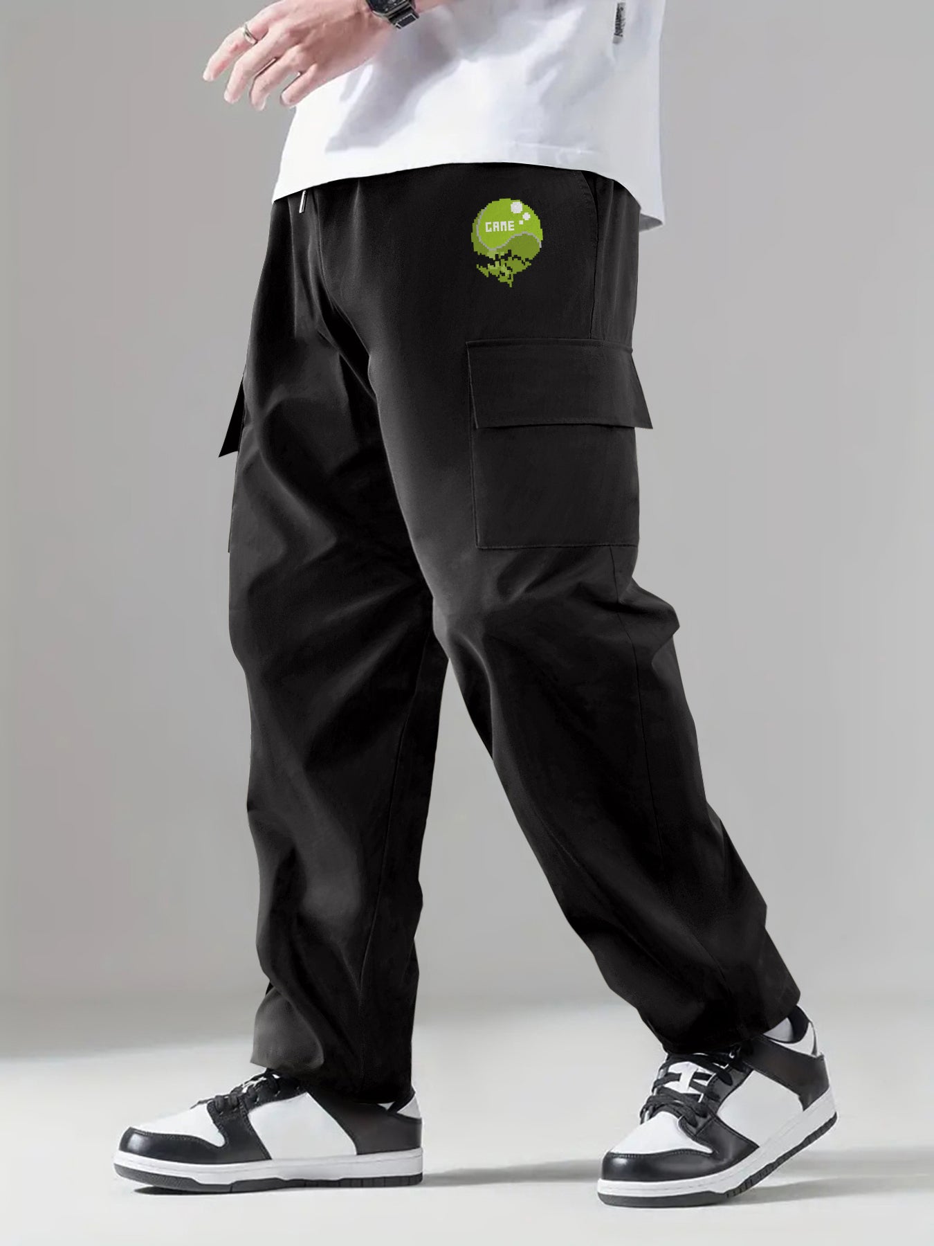 Men's Graphic Print Stretch Cargo Pants for Summer