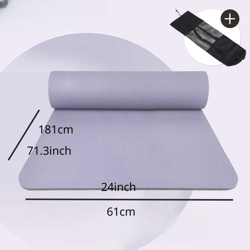 Exercise Yoga Mat Shock Absorption Widen Thickened TPE Mat