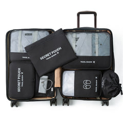 7 Pcs Travel Luggage Packing Cubes Clothes Organizers Set with Toiletry Bag