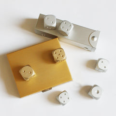 Aluminium Alloy Dice Set for Table Game Poker with Storage Box