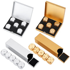 Aluminium Alloy Dice Set for Table Game Poker with Storage Box
