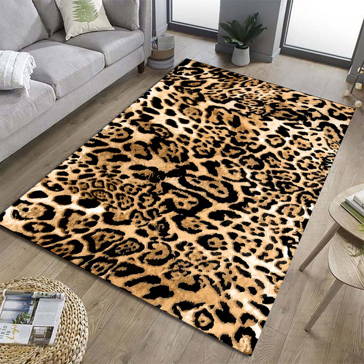 Leopard Print Rug Modern Rugs Home Decor For Teen Girls Animal Rug