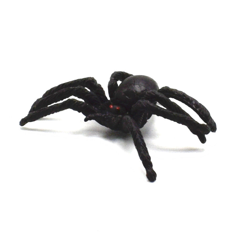 6pcs Scary Spiders Halloween Trick Toys Realistic Plastic Spiders