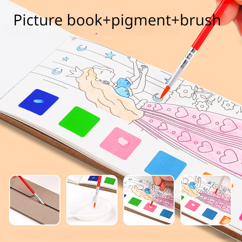 Children's Watercolor Colored Memo & Pigment Graffiti Paper Set