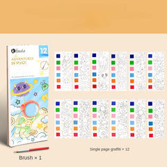 Children's Watercolor Colored Memo & Pigment Graffiti Paper Set