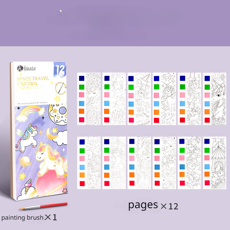 Children's Watercolor Colored Memo & Pigment Graffiti Paper Set