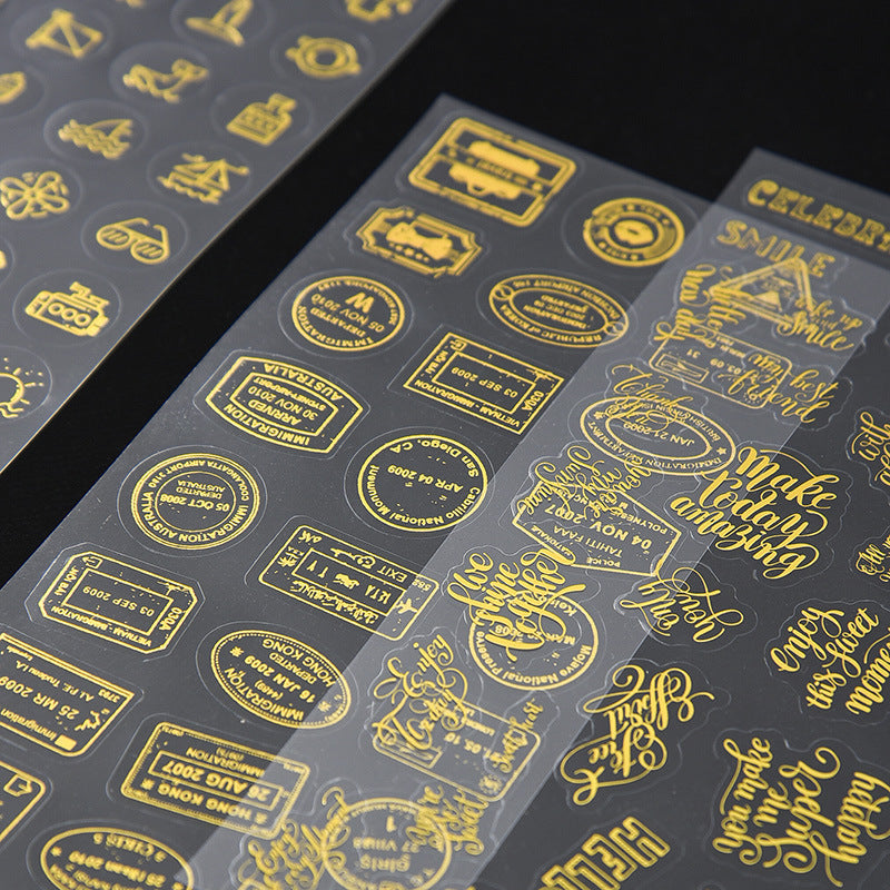 Bronzing Sticker Photo Album Decoration Material