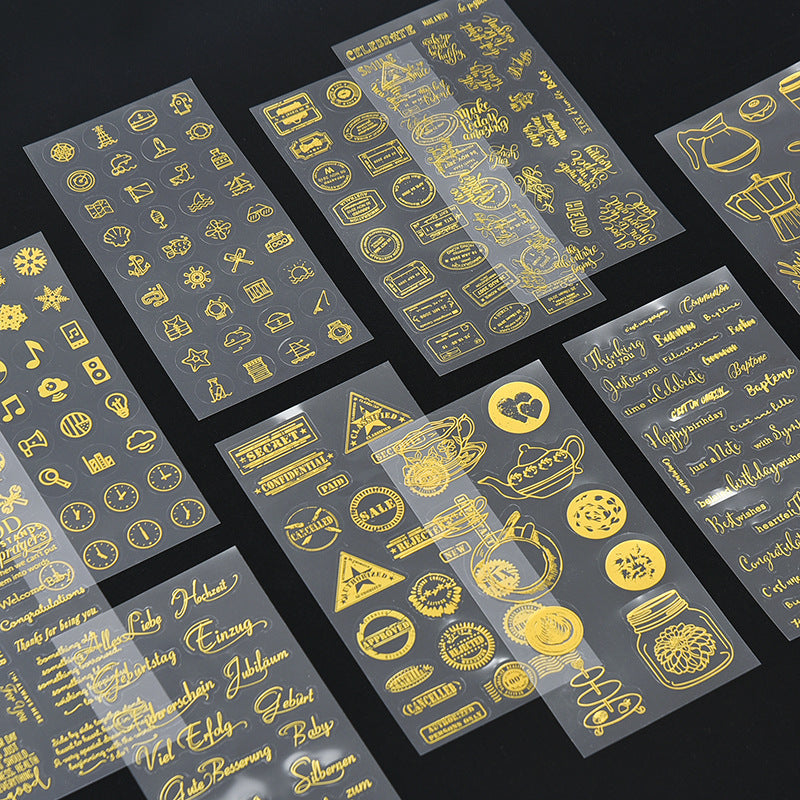 Bronzing Sticker Photo Album Decoration Material