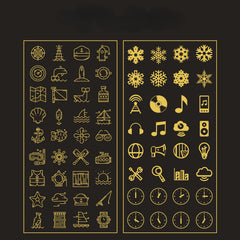 Bronzing Sticker Photo Album Decoration Material