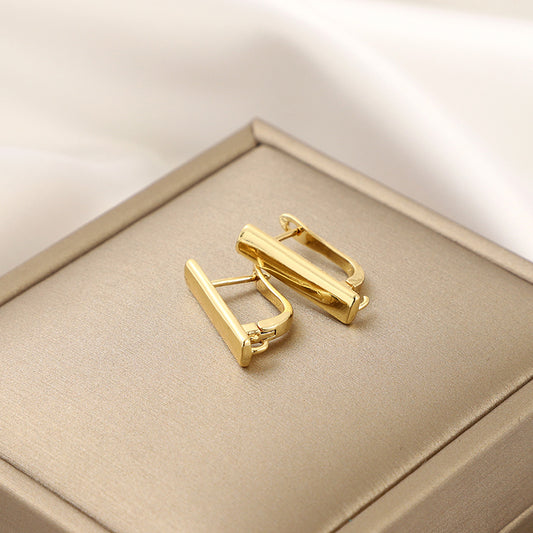 Geometric Glossy Earrings Creative Personality Banquet Party Jewelry