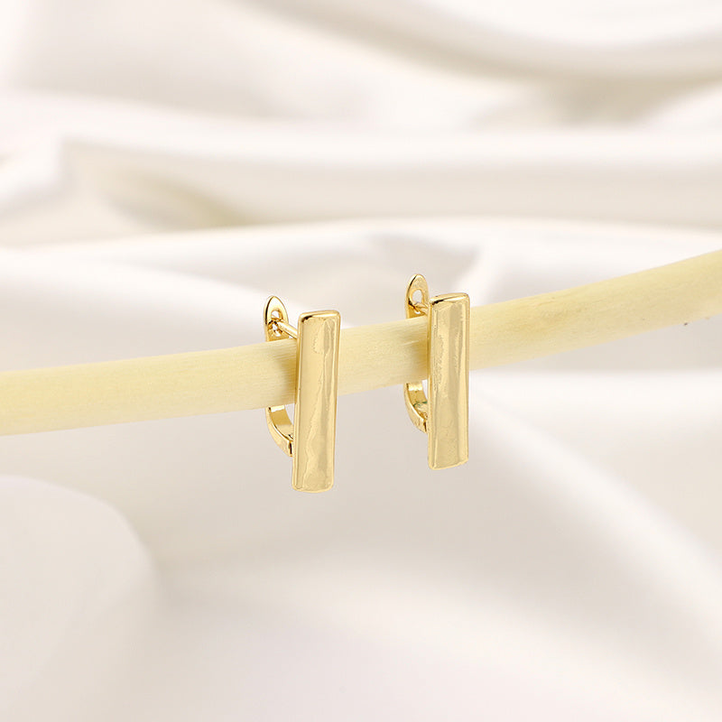 Geometric Glossy Earrings Creative Personality Banquet Party Jewelry