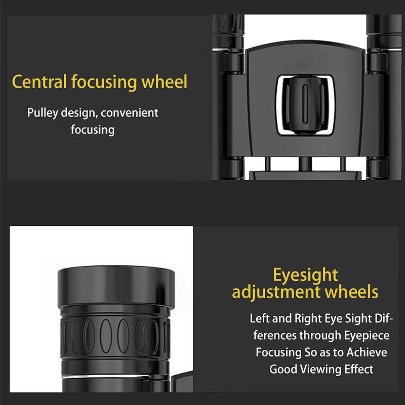 Professional HD Portable Binoculars Low Light Night Vision for Bird Watching