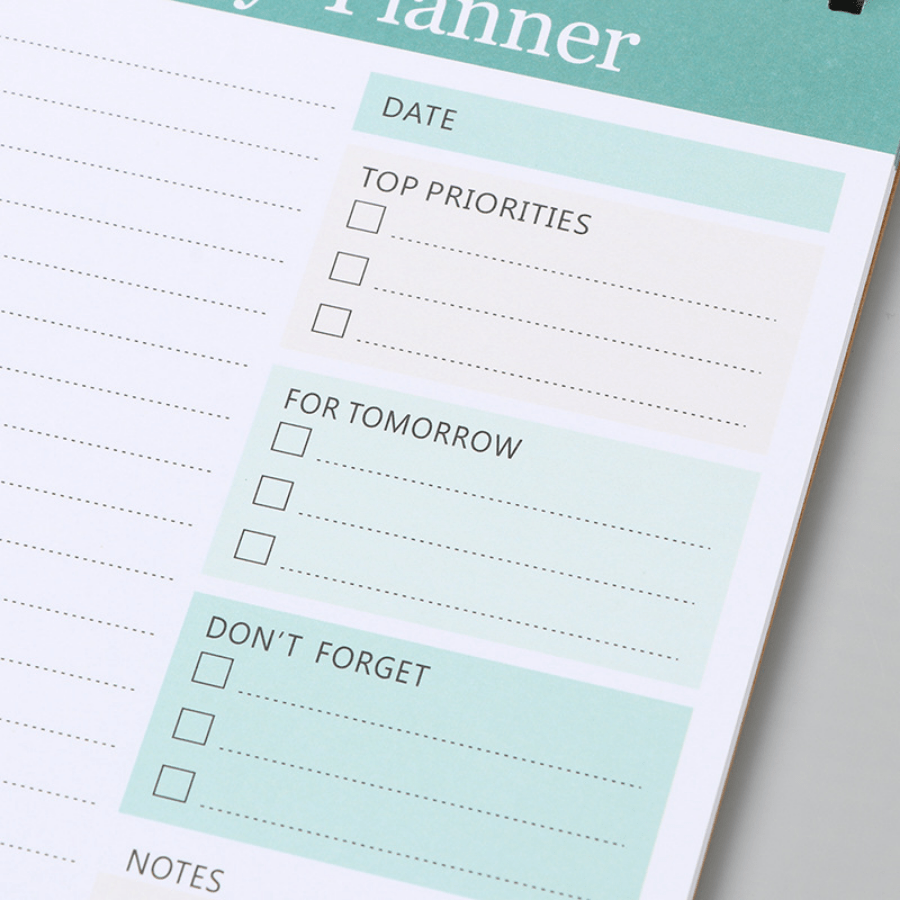 35sheets Daily Planner Notepad Undated Tear Off To Do List Agenda Organizing