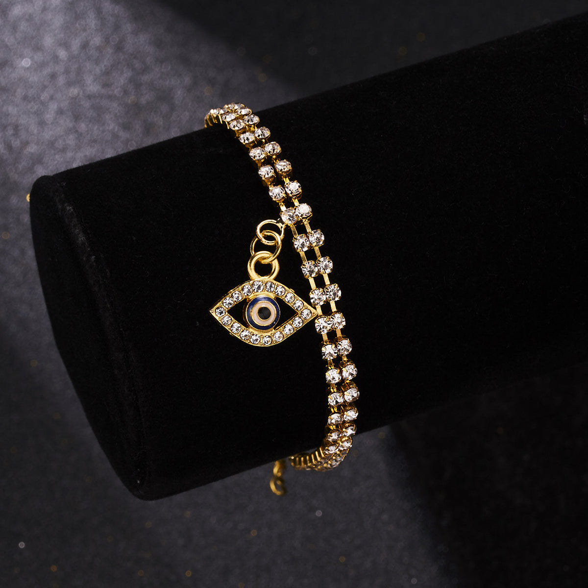 Geometric Eyes Double Layer Chain Bracelet