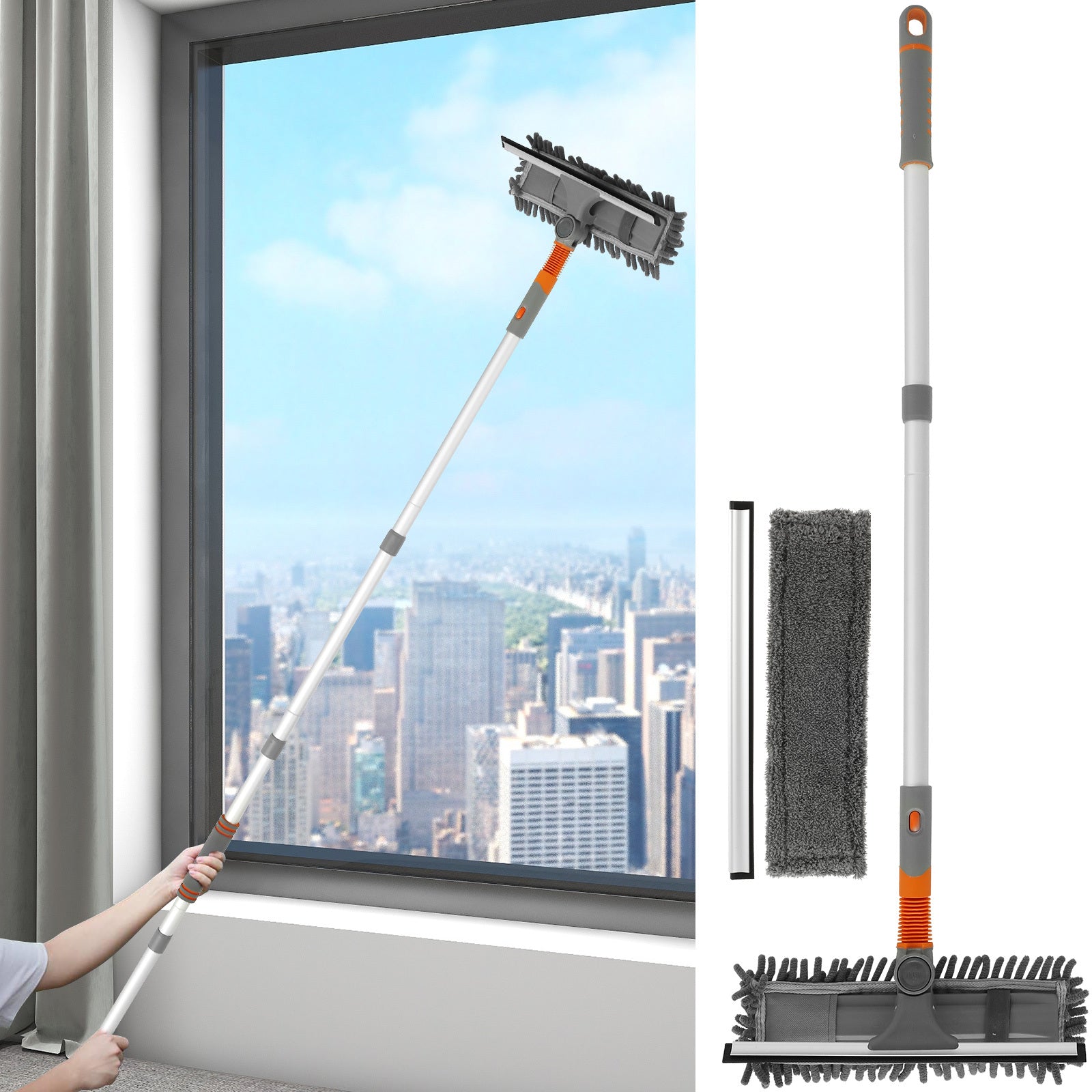 Flex. Window Cleaning Tool w/ Bendable Head