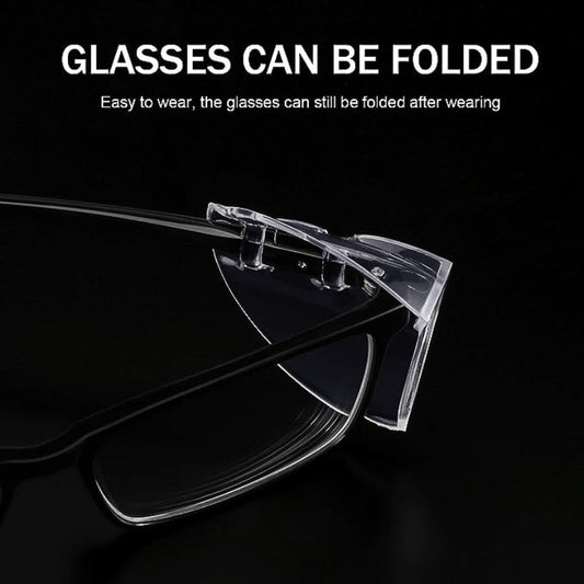 2pcs Safety Glasses Side Shields Slip On Clear Eye Glasses