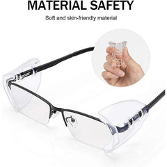 2pcs Safety Glasses Side Shields Slip On Clear Eye Glasses