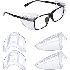 2pcs Safety Glasses Side Shields Slip On Clear Eye Glasses