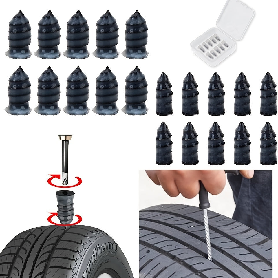 10pcs Tire Repair Kit Rubber Nails Vacuum Tyre Repair Self Service Auto Motorcyc