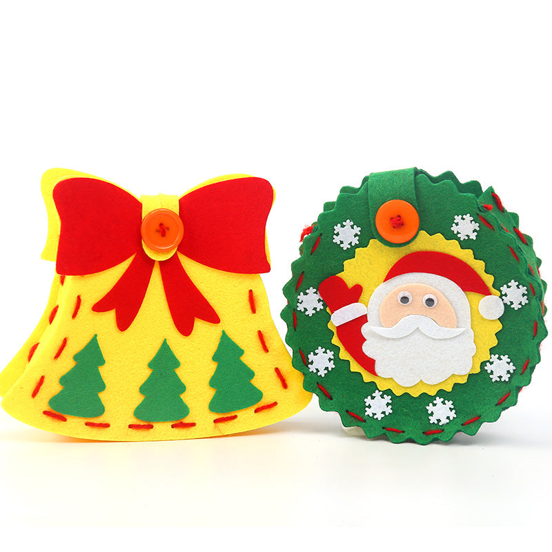 Christmas Gift Bag Kids DIY Craft Kit Candy Bag Holiday Party Props Decoration