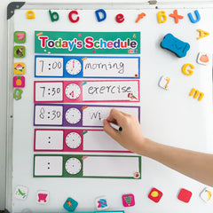 12 Pcs Schedule Cards Erasable Pen Kids Schedule Chart School Supplies