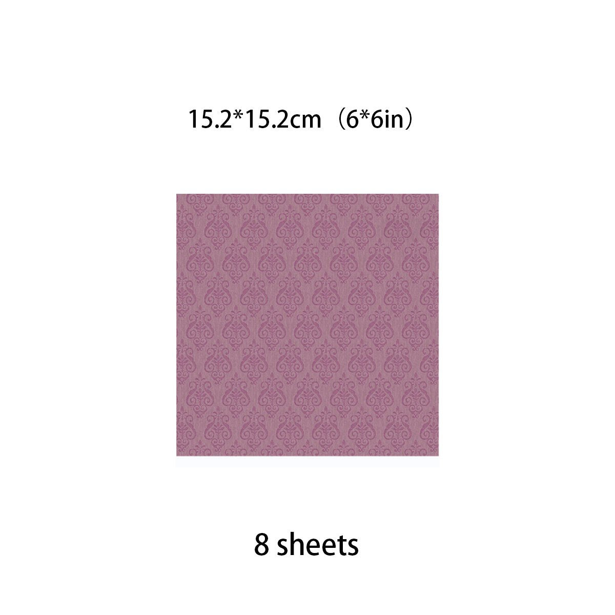 8 Sheets Large Size Purple Material Paper Retro Journal Decoration Diy Tools