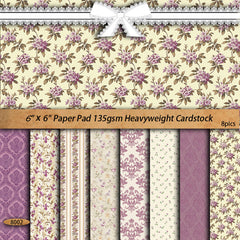 8 Sheets Large Size Purple Material Paper Retro Journal Decoration Diy Tools
