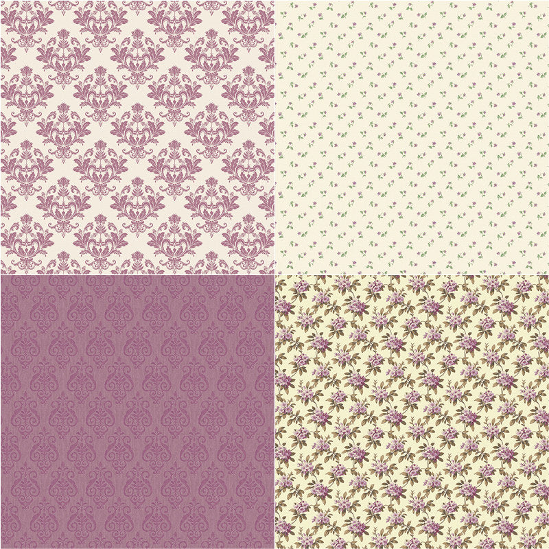 8 Sheets Large Size Purple Material Paper Retro Journal Decoration Diy Tools