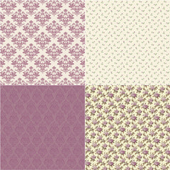8 Sheets Large Size Purple Material Paper Retro Journal Decoration Diy Tools