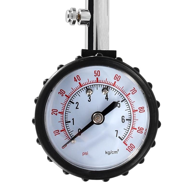 100Psi Long Tube Tire Pressure Gauge Meter