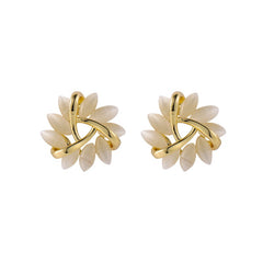 Geometric Triangular Opal Earrings Women's Niche Earrings Gift