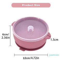 400ml Baby Silicone Bowl With Lid, Complementary Bowl