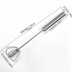 Stainless Steel Hand Push Whisk Egg Beater