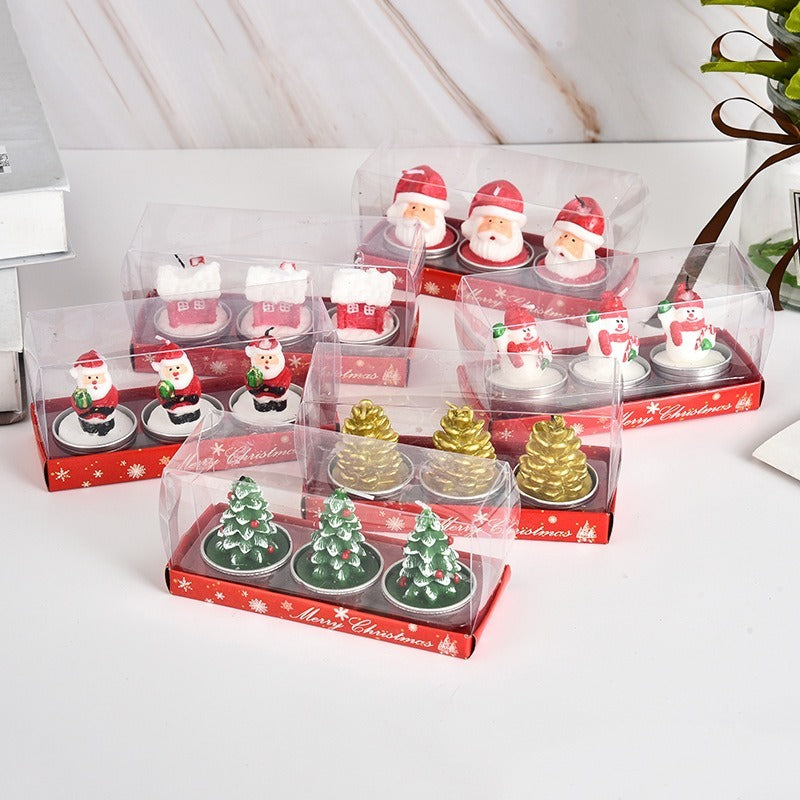 3pcs Christmas Candle Craft Set No Electricity