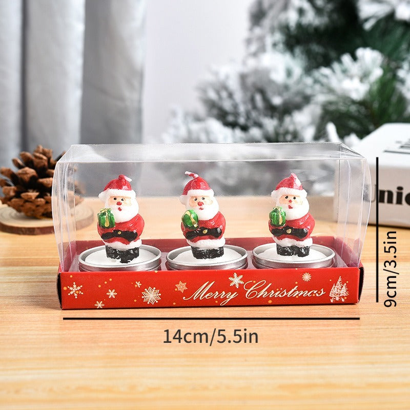 3pcs Christmas Candle Craft Set No Electricity