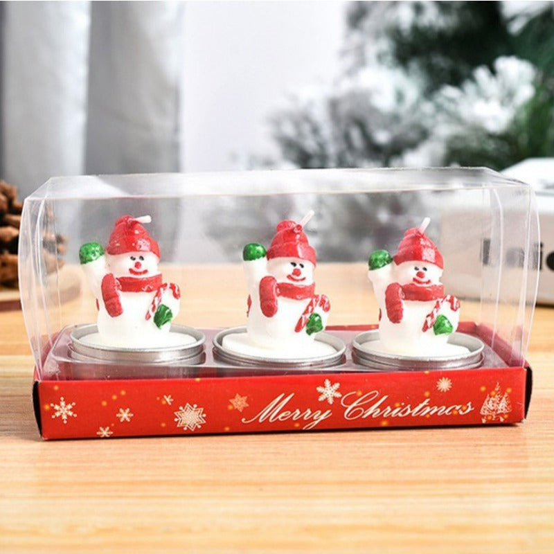 3pcs Christmas Candle Craft Set No Electricity