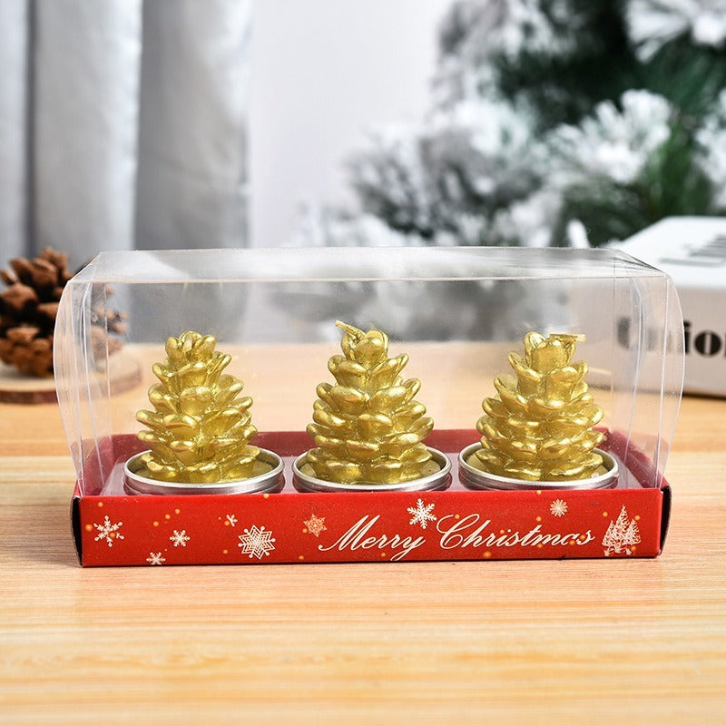 3pcs Christmas Candle Craft Set No Electricity