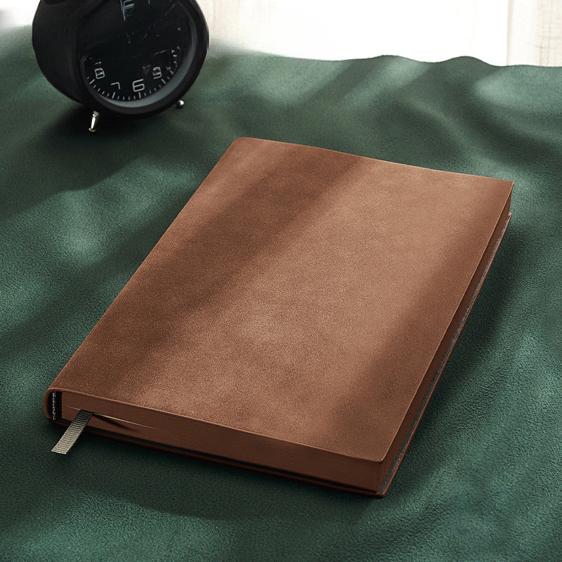 Vintage Sheepskin Business Meeting Notebook - Hardcover Work Notepad