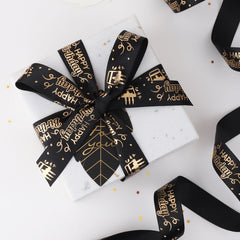 5 Meter Happy Birthday Polyester Ribbon for Gift Packaging