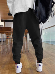 Men's V Print Joggers Stretch Waist Sweatpants