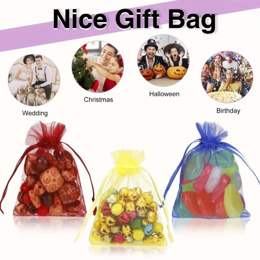 Organza Drawstring Storage Bag for Jewelry Wedding Birthday Party