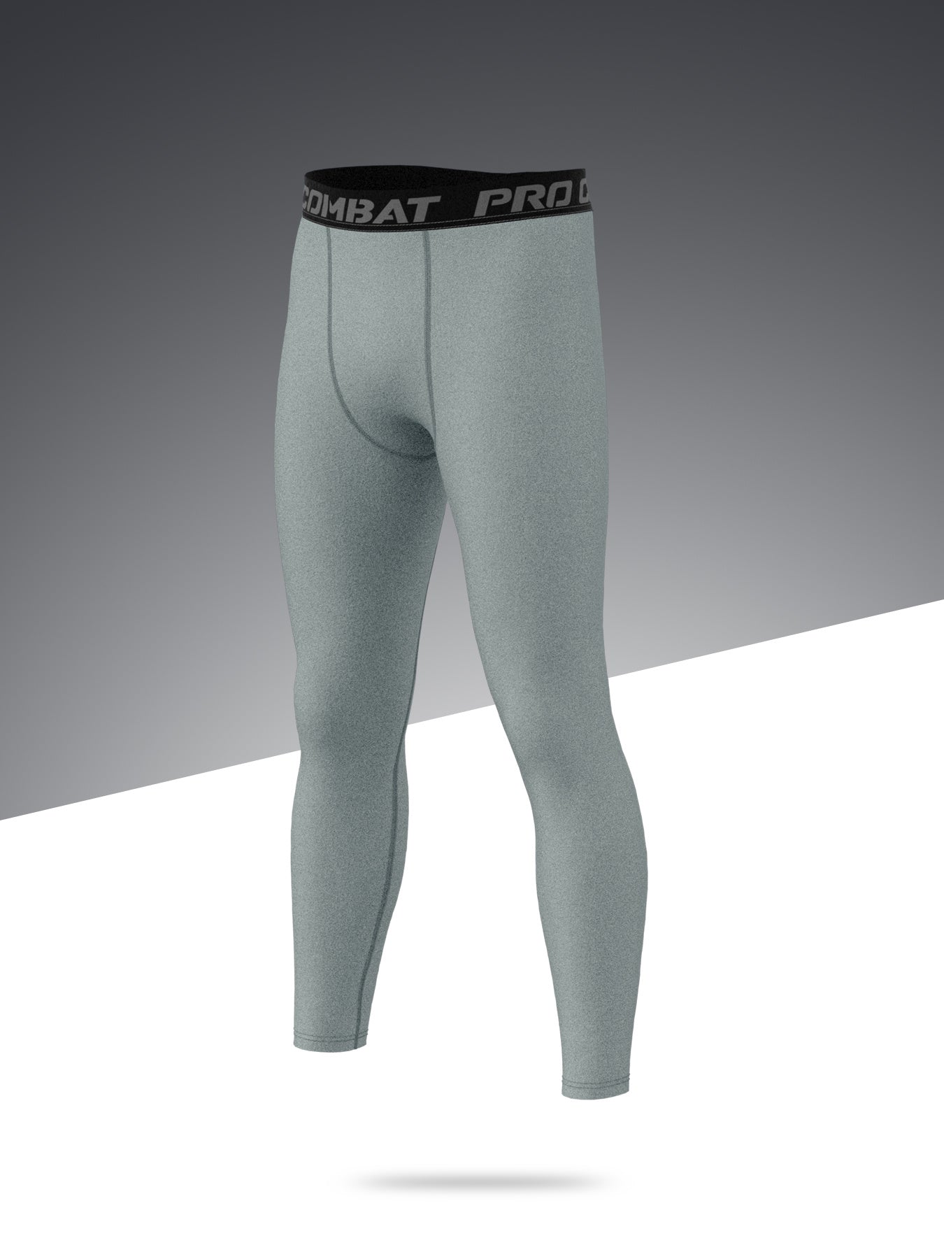 Men's Solid Sports Leggings Active Quick Drying High Stretch Compression Pants