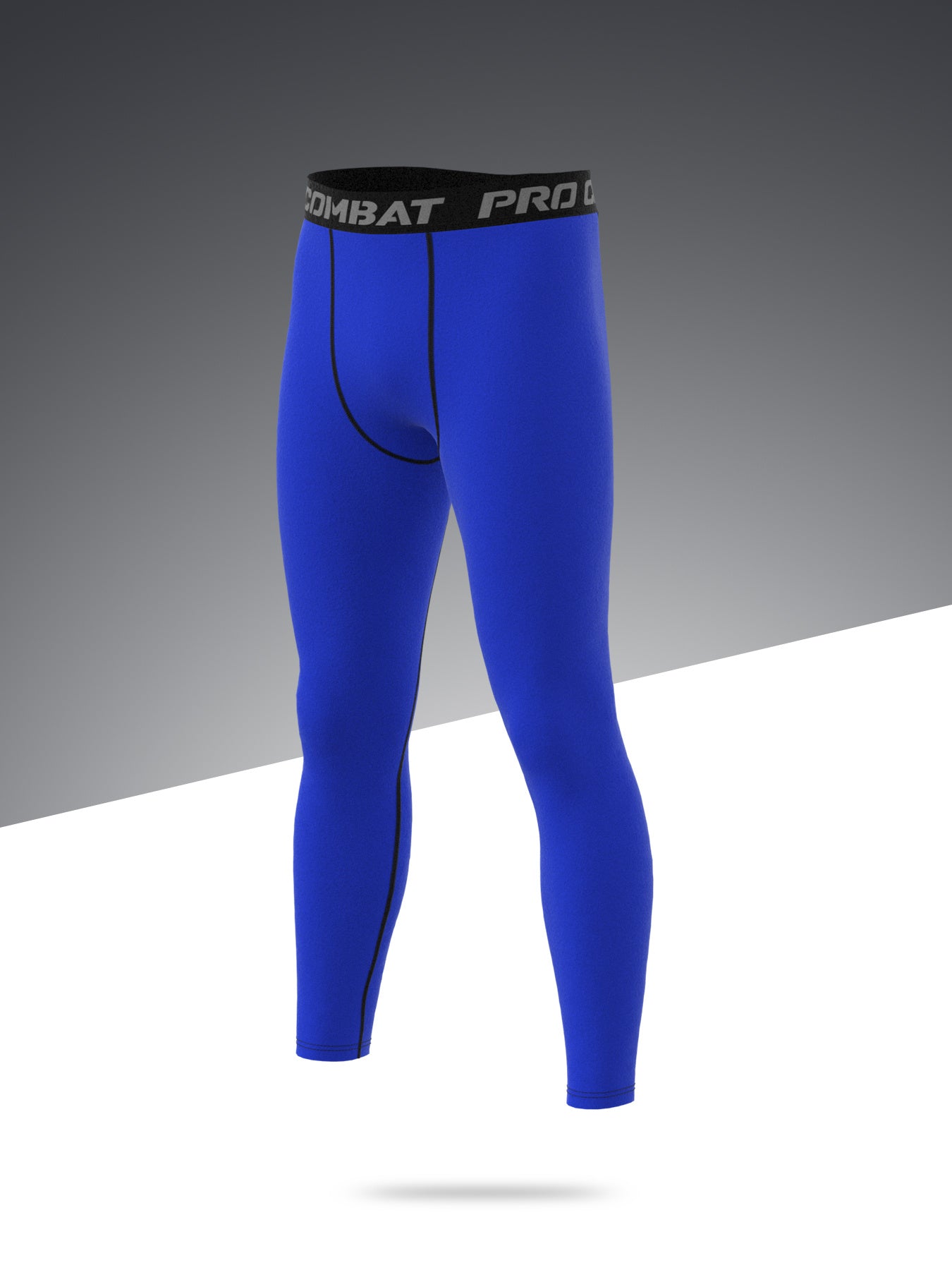 Men's Solid Sports Leggings Active Quick Drying High Stretch Compression Pants