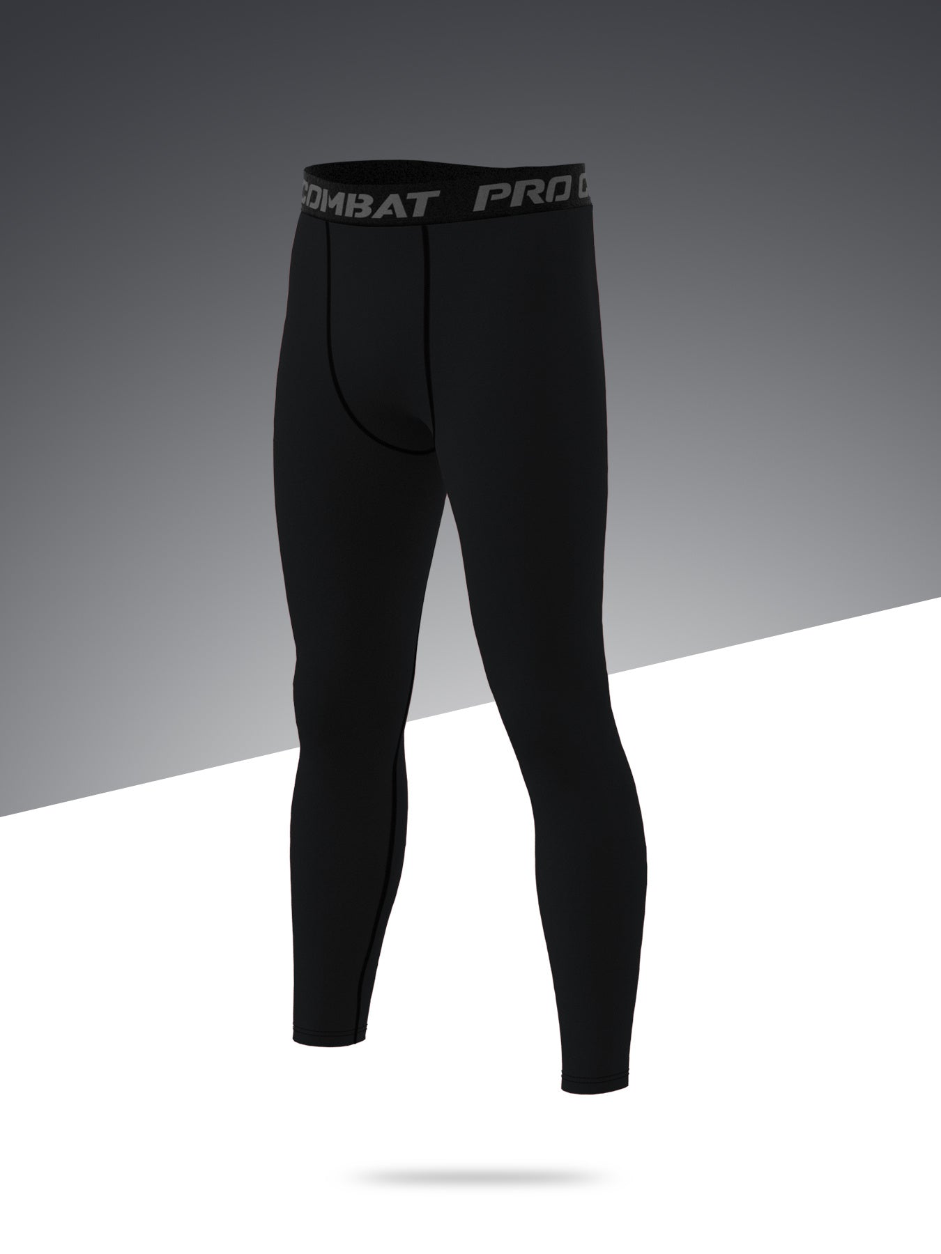 Men's Solid Sports Leggings Active Quick Drying High Stretch Compression Pants
