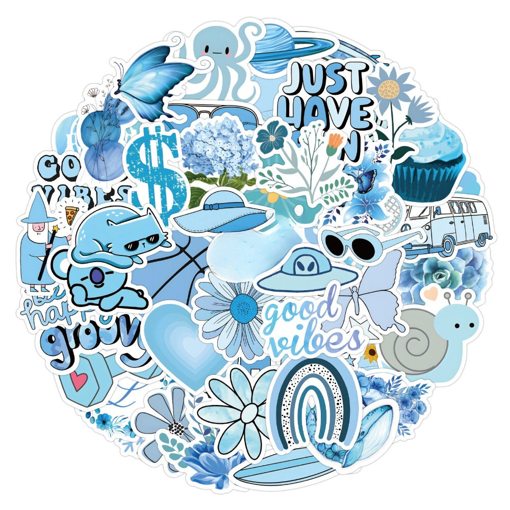 60pcs Doodle Aesthetics Waterproof Stickers Pack For Adults